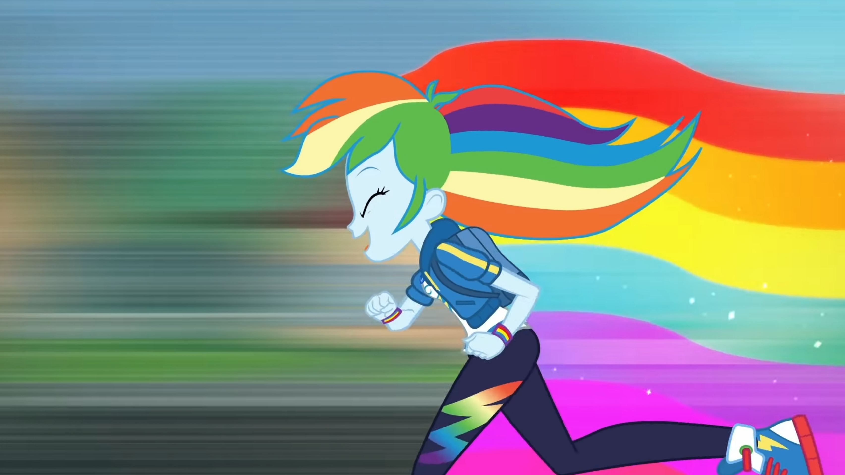 rainbow dash running