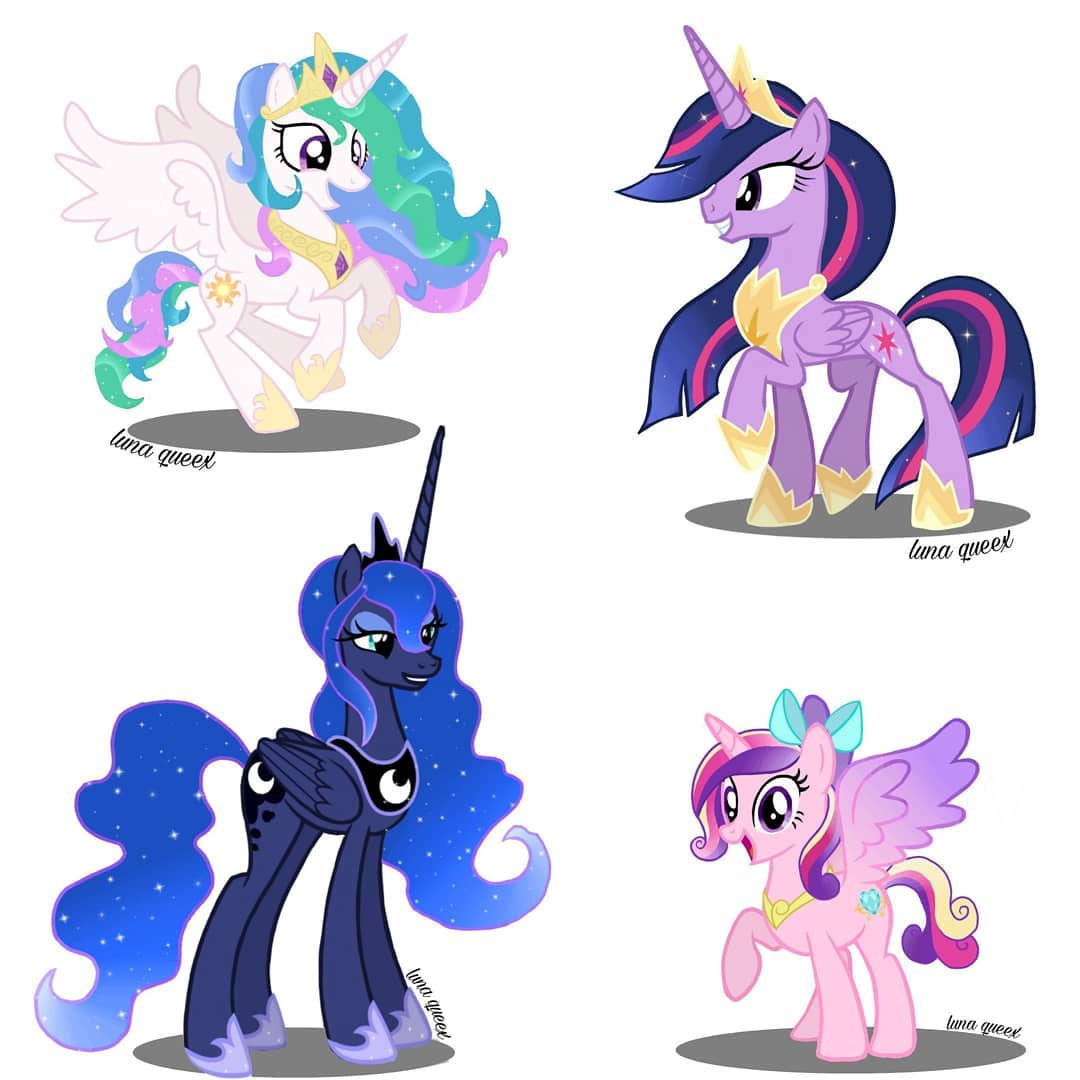 luna and celestia and cadence