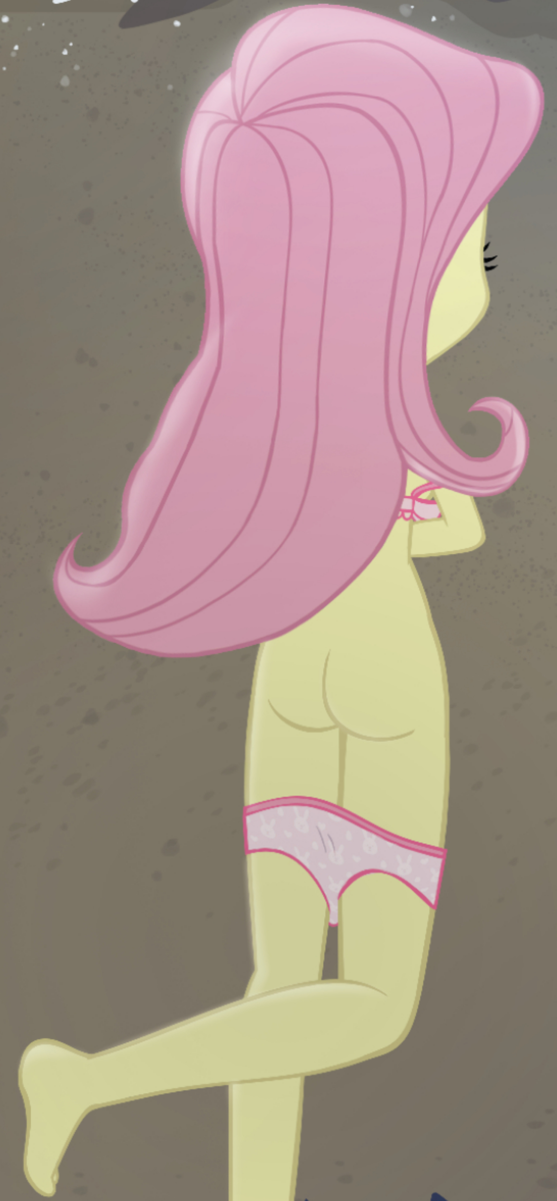 2460418 - questionable, artist:invisibleink, derpibooru import, edit,  fluttershy, equestria girls, equestria girls series, ass, barefoot, beach,  bra, breasts, busty fluttershy, butt, clothes, cropped, faceless female,  feet, female, flutterbutt, image ...