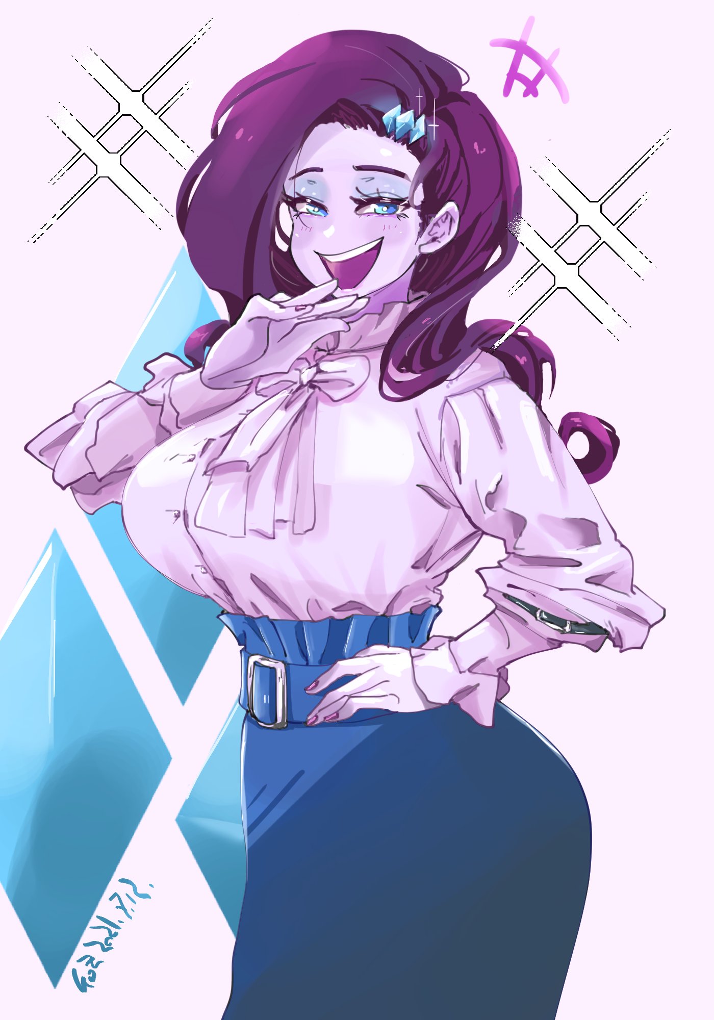 1198286 - safe, artist:brother-lionheart, character:rarity, oc, oc:ruby  tuesday, my little pony:equestria girls, breasts, busty rarity, female,  giorno giovanna, gold experience, jojo pose, jojo's bizarre adventure, lisa  lisa, ruby tuesday, stand