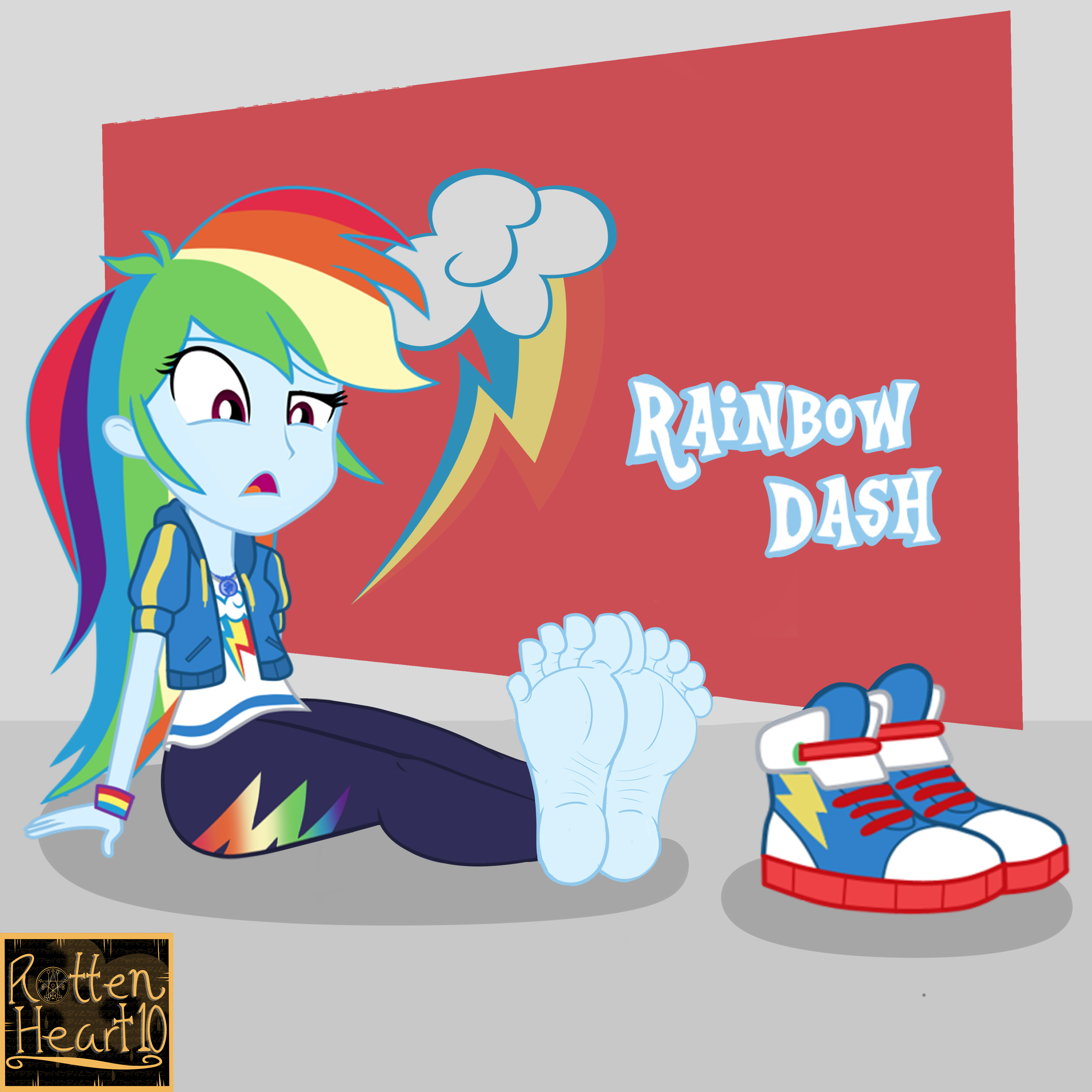 2519894 - safe, artist:maze1000, artist:rottenheart10, derpibooru import,  rainbow dash, equestria girls, absurd resolution, barefoot, big feet,  clothes, commission, feet, female, fetish, foot fetish, foot focus, foot  worship, image, jpeg, musk, no socks,