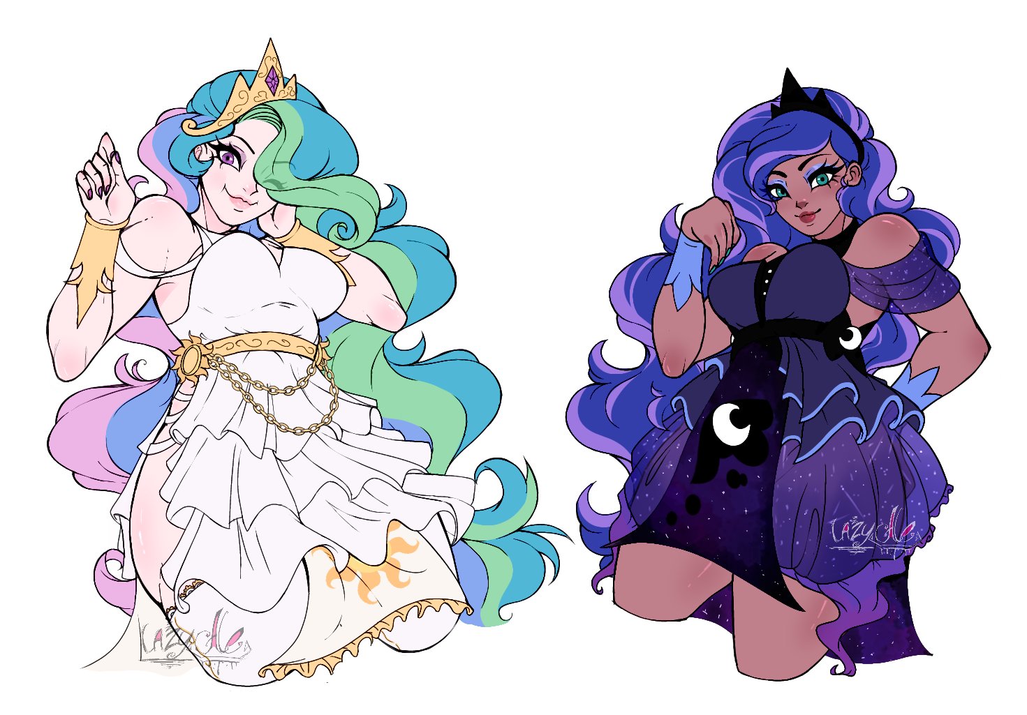 celestia and luna human