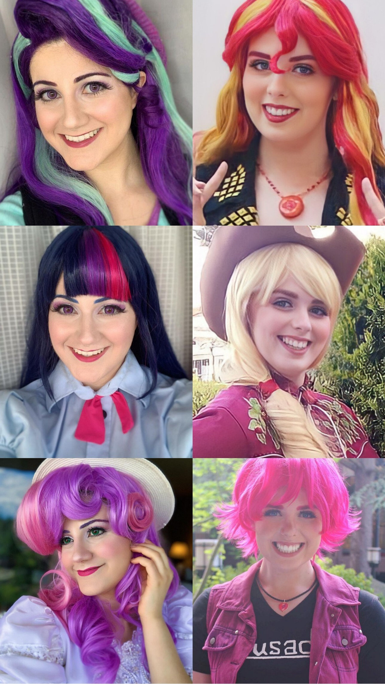 2760194 - safe, artist:maddymoiselle, artist:sarahndipity cosplay,  derpibooru import, applejack, scootaloo, starlight glimmer, sunset shimmer,  sweetie belle, twilight sparkle, human, equestria girls, clothes, cosplay,  costume, everfree northwest 2019 ...