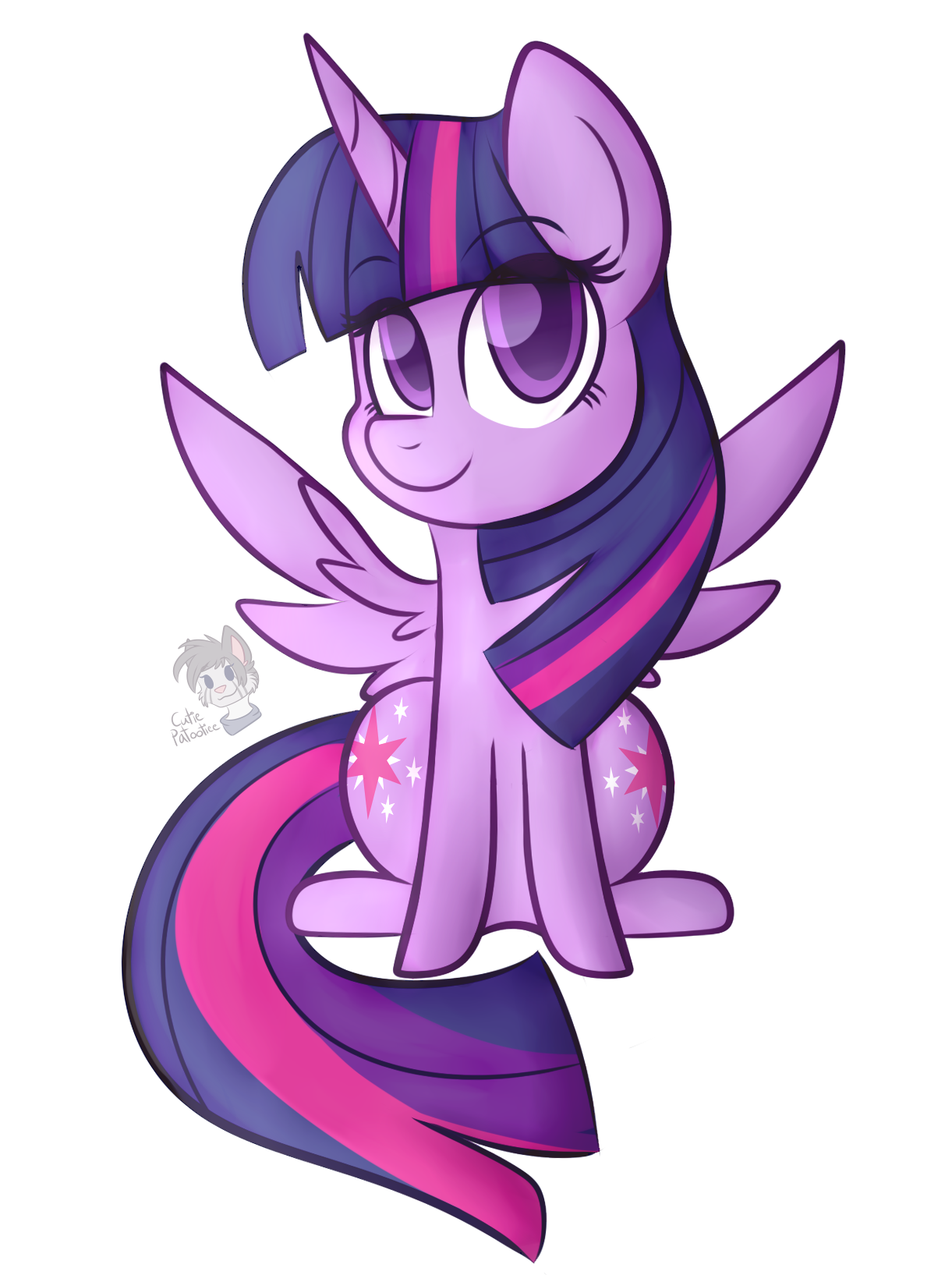 #1210453 - alicorn, artist:cutiepatootiee, both cutie marks, chibi ...